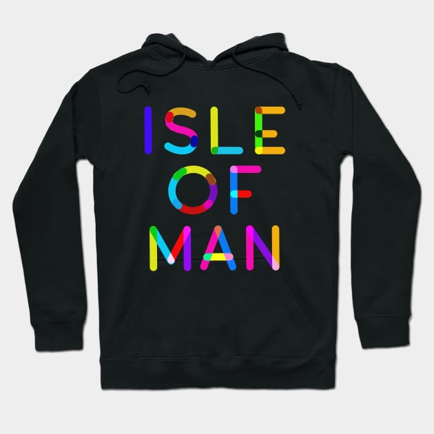 Colorful Isle of Man UK Hoodie by Alex Bleakley